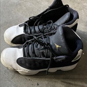 Men's Black and White Athletic Shoes